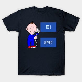 Tech Support Parody Kid Answering Technical Questions T-Shirt